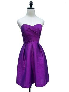 Y2K 2000s Prom Strapless Sweetheart Fuchsia Formal Dress ALFRED SUNG Size 0